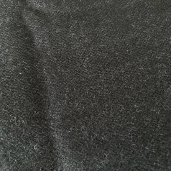 Ann Taylor Check Fringe Reversible Scarf, Heather Grey/Charcoal - Picture 5 of 7